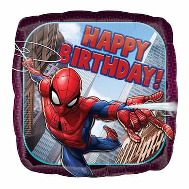 Фольгированный шар-подушка Happy Bithday, Spider-man / Человек-паук