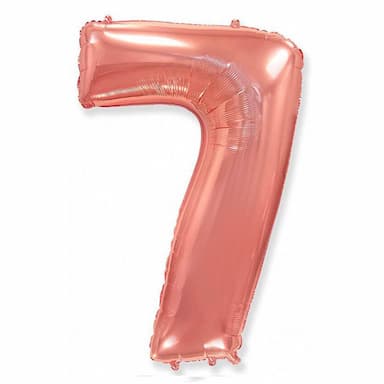 Фольгированная фигура "Цифра 7", Розовое золото