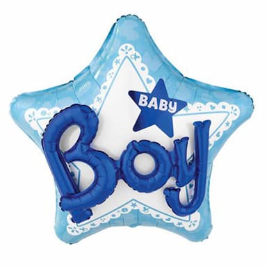Фольгированная фигура 3D Звезда "Baby Boy"